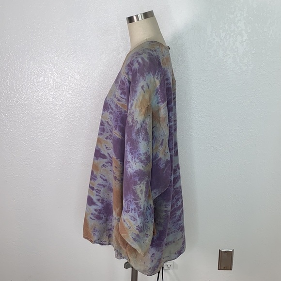 URU URU tie dye boho top M L - Picture 5 of 9